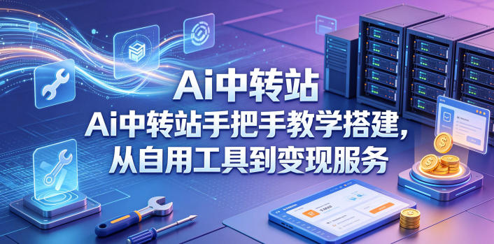 Ai中转站手把手教学搭建，从自用工具到变现服务-百盟网
