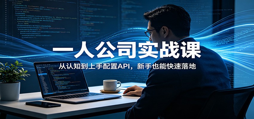 一人公司实战课：从认知到上手配置API，新手也能快速落地-百盟网