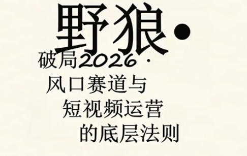 野狼团队·多平台实操运营课，覆盖AI口播、服装、好物、漫剪等热门玩法(更新4月29日)-百盟网