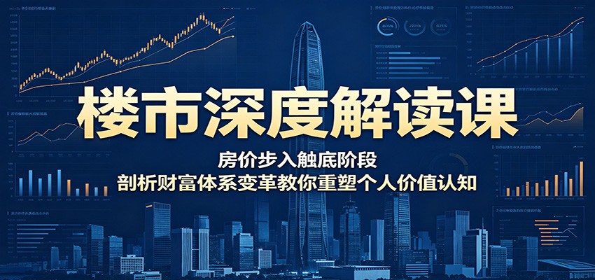 楼市深度解读课：房价步入触底阶段，剖析财富体系变革教你重塑个人价值认知-百盟网