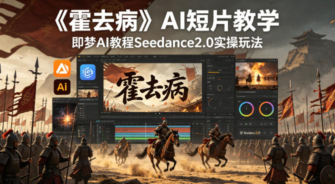 《霍去病》AI短片教学，即梦AI教程Seedance2.0实操玩法-百盟网