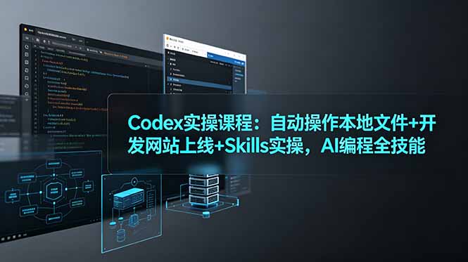 Codex实操课程：自动操作本地文件+开发网站上线+Skills实操，AI编程全技能-百盟网