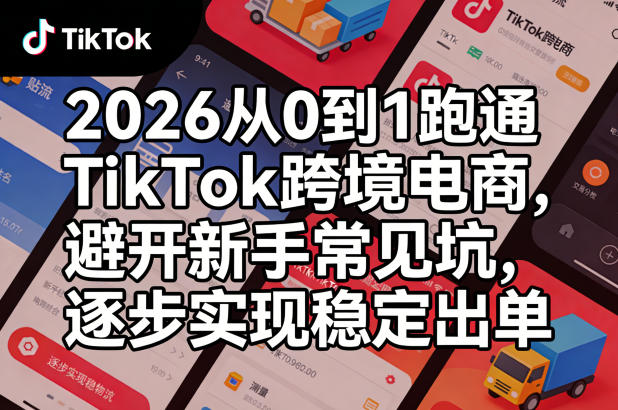 2026从0到1跑通TikTok跨境电商，避开新手常见坑，逐步实现稳定出单-百盟网