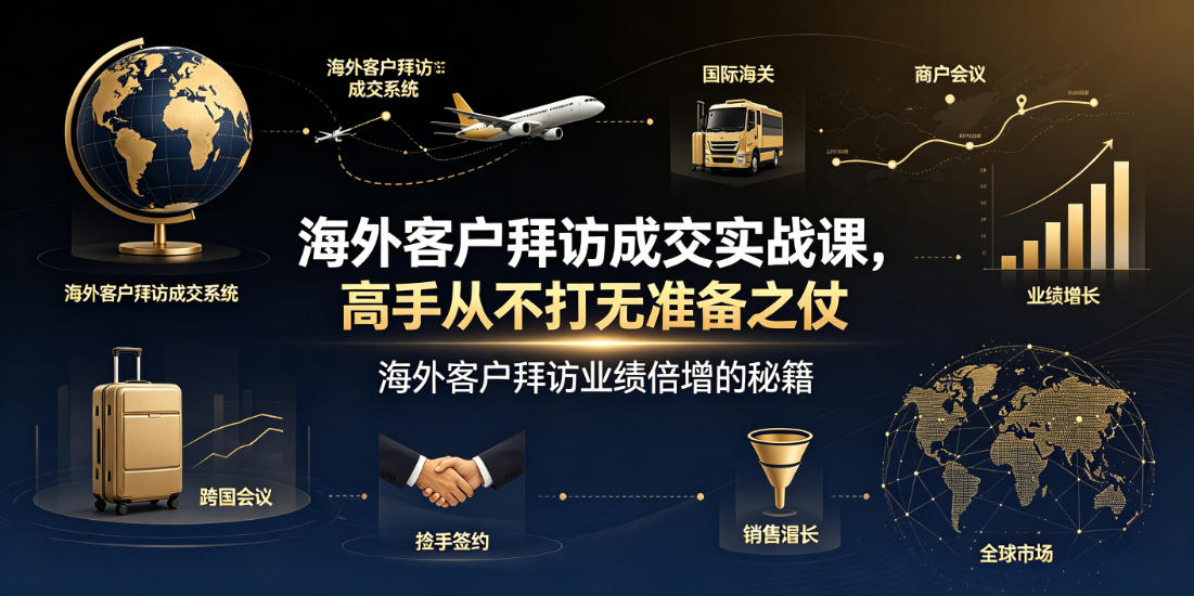 海外客户拜访成交实战课，高手从不打无准备之仗，海外客户拜访业绩倍增的秘籍-百盟网