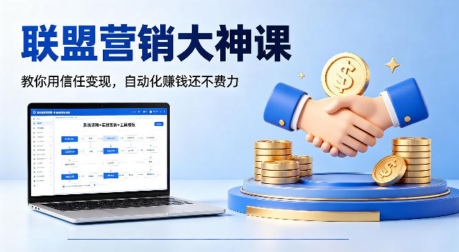 联盟营销大神课，教你用信任变现，自动化賺钱还不费力【原创双语字幕】-百盟网