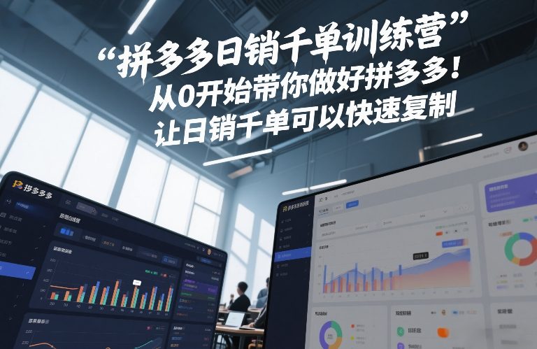 拼多多日销千单训练营，从0开始带你做好拼多多，让日销千单可以快速复制(更新26年5月)-百盟网