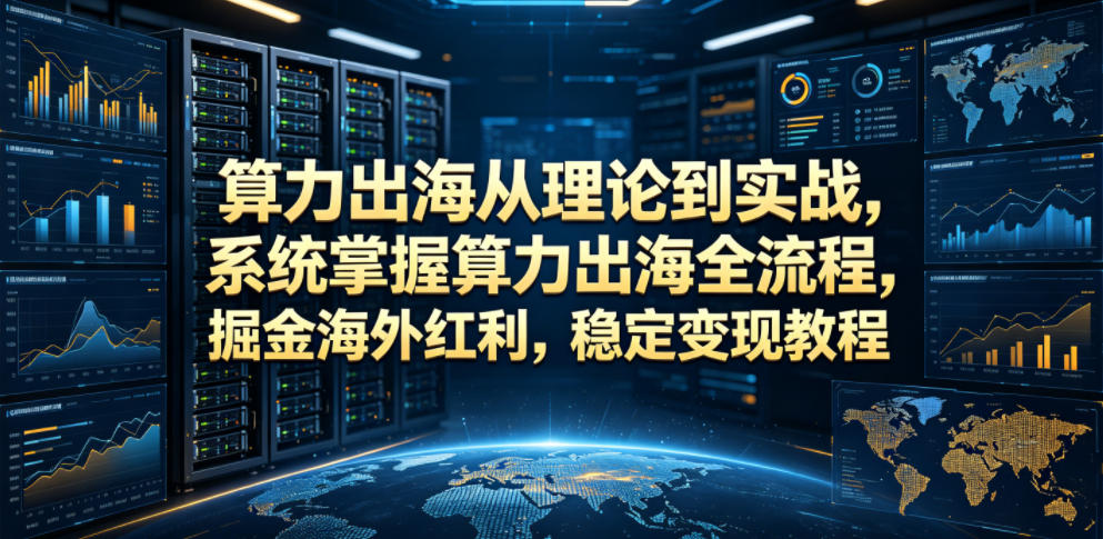 算力出海从理论到实战，系统掌握算力出海全流程，掘金海外红利，稳定变现教程-百盟网