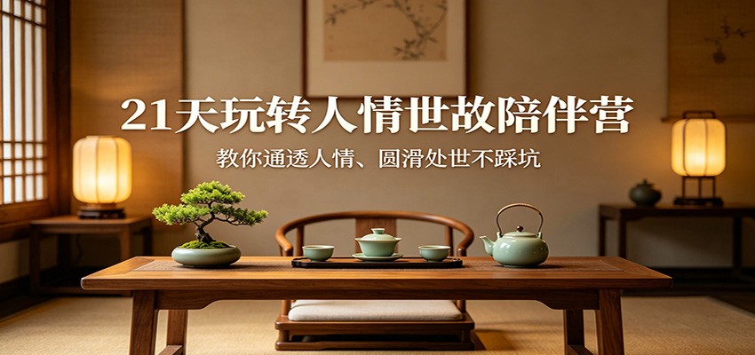 21天玩转人情世故陪伴营:教你通透人情、圆滑处世不踩坑-百盟网
