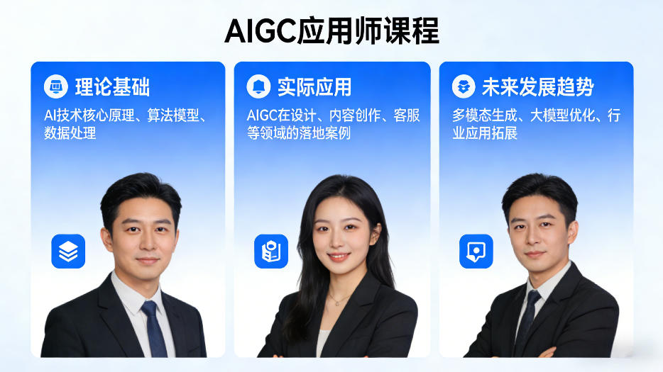 AIGC应用师课程，覆盖了AI技术的理论基础、实际应用、以及未来发展趋势-百盟网