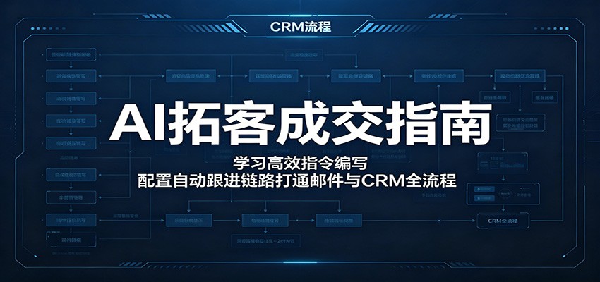 AI拓客成交指南：学习高效指令编写，配置自动跟进链路打通邮件与CRM全流程-百盟网
