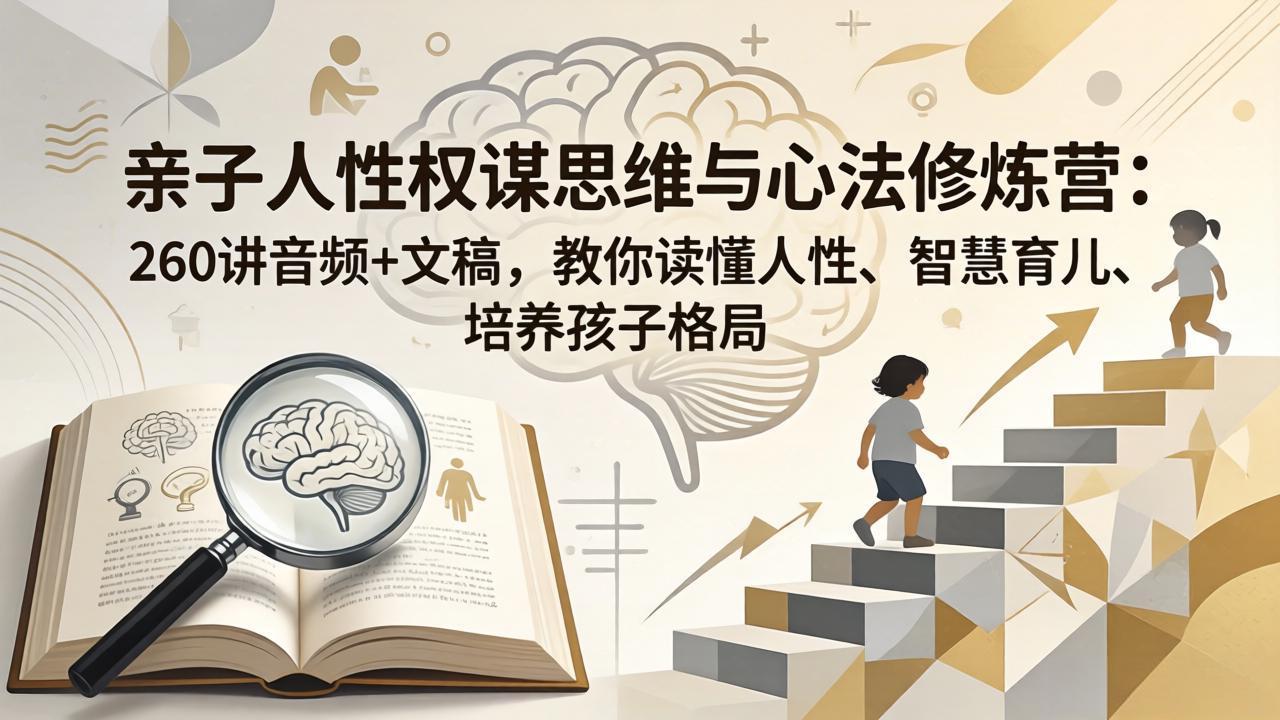 亲子人性权谋思维与心法修炼营：260讲音频+文稿，教你读懂人性、智慧育儿、培养孩子格局-百盟网