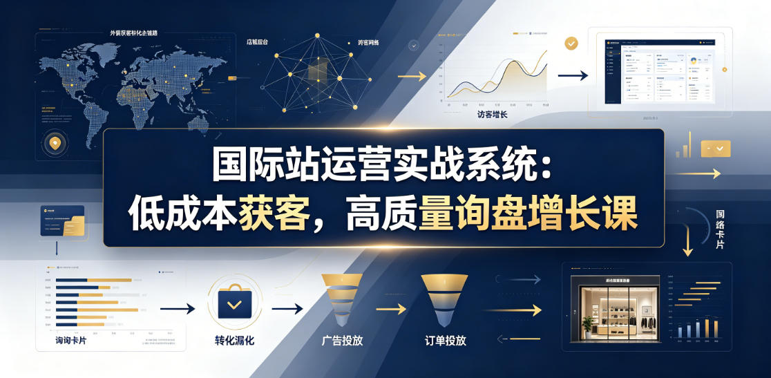 国际站运营实战系统：低成本获客，高质量询盘增长课(更新26年)-百盟网